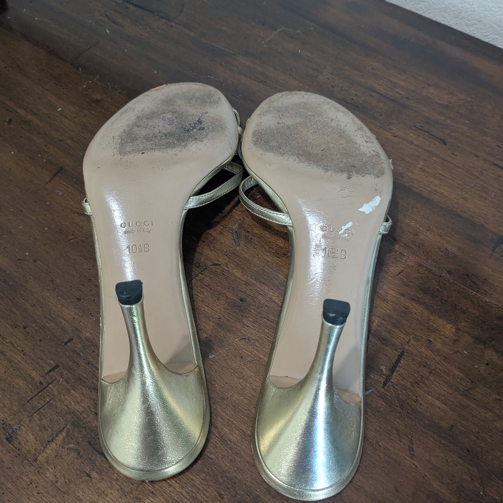 Gucci Gold Women's Slide Sandals - Picture 4 of 4
